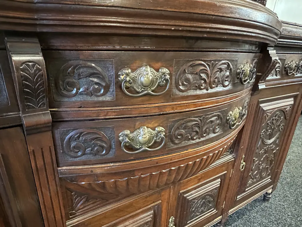Stunning Victorian Mahogany Mirror Backed Sideboard Image 1++