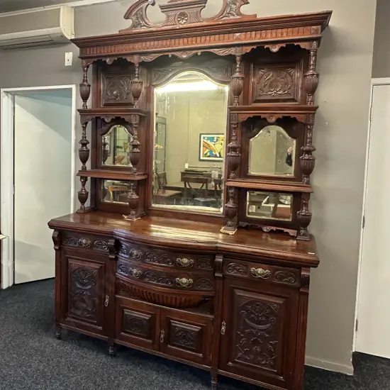 Stunning Victorian Mahogany Mirror Backed Sideboard