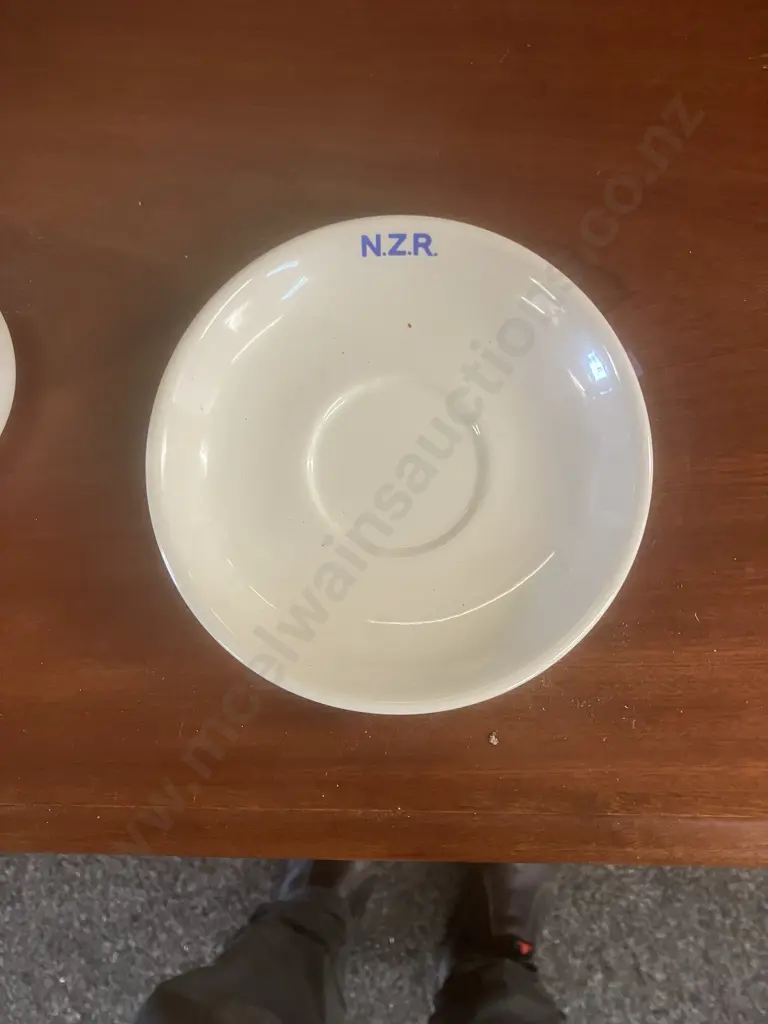 Collectable New Zealand Railways Commemorative Raurimu Spiral Electrification Cup & Saucer, 1986 Crown Lynn Potteries Image 1++