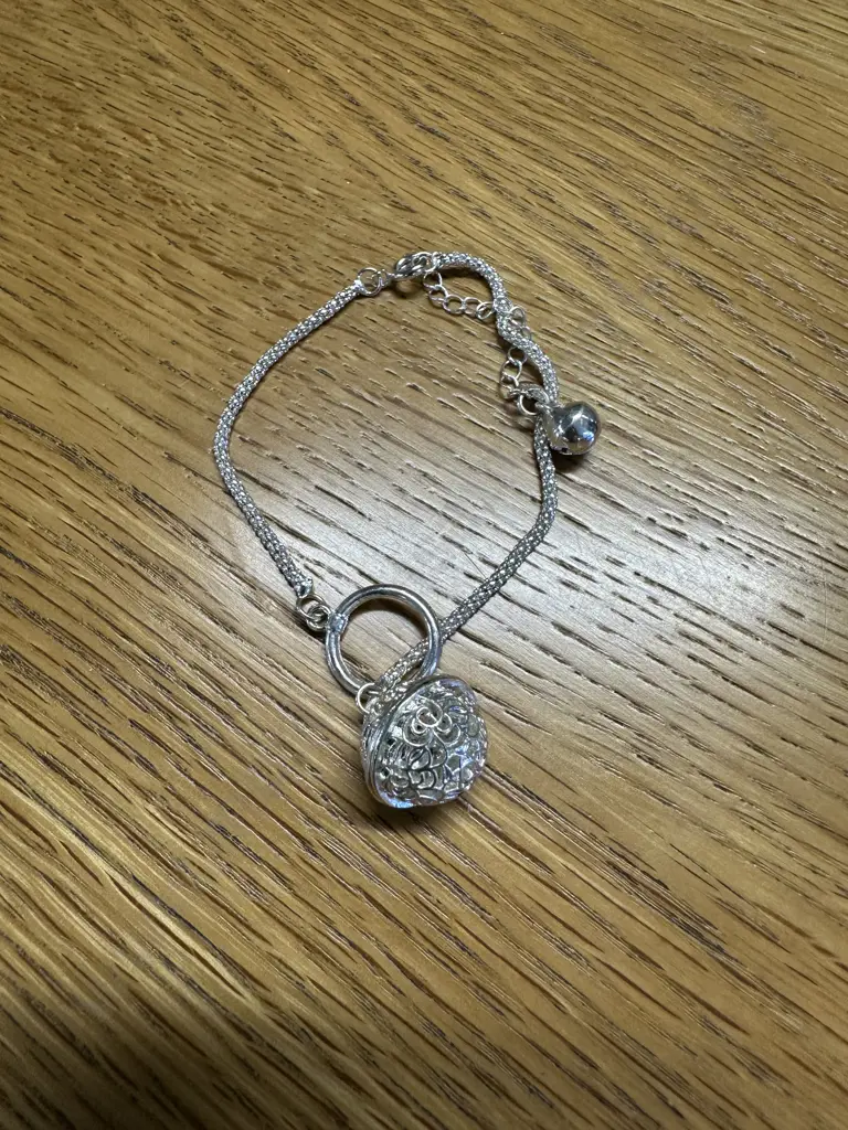 Stamped S925 Bracelet With Ball Design Image 1++