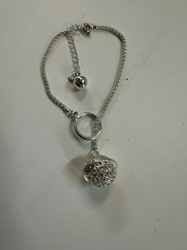 Stamped S925 Bracelet With Ball Design Image 1++