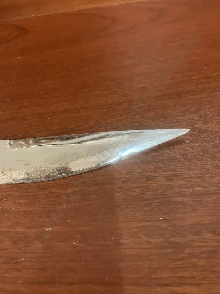 Vintage Indian Tulwar Curved Short Sword With Scabbard. L50.5cm Image 1++