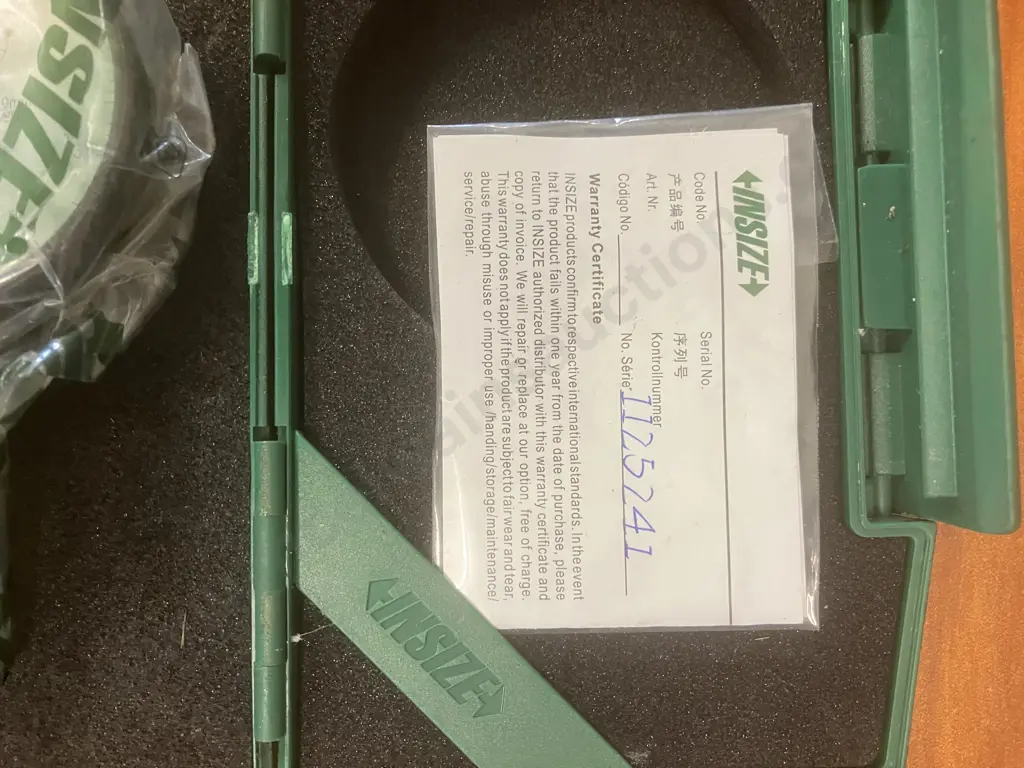 Unused Insize 2308-10A Metric Dial Indicator With Jewelled Bearing, Range 10mm, Graduation 0.01mm, In Case Image 1++