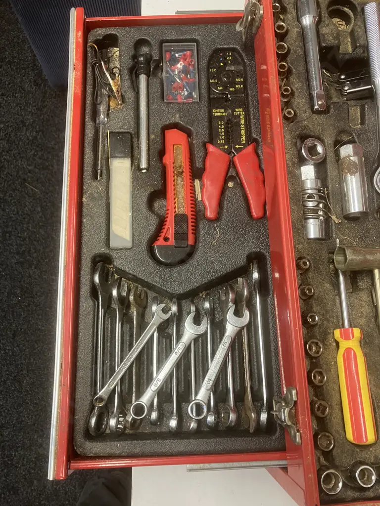Red Steel Toolbox & Tools Image 1++