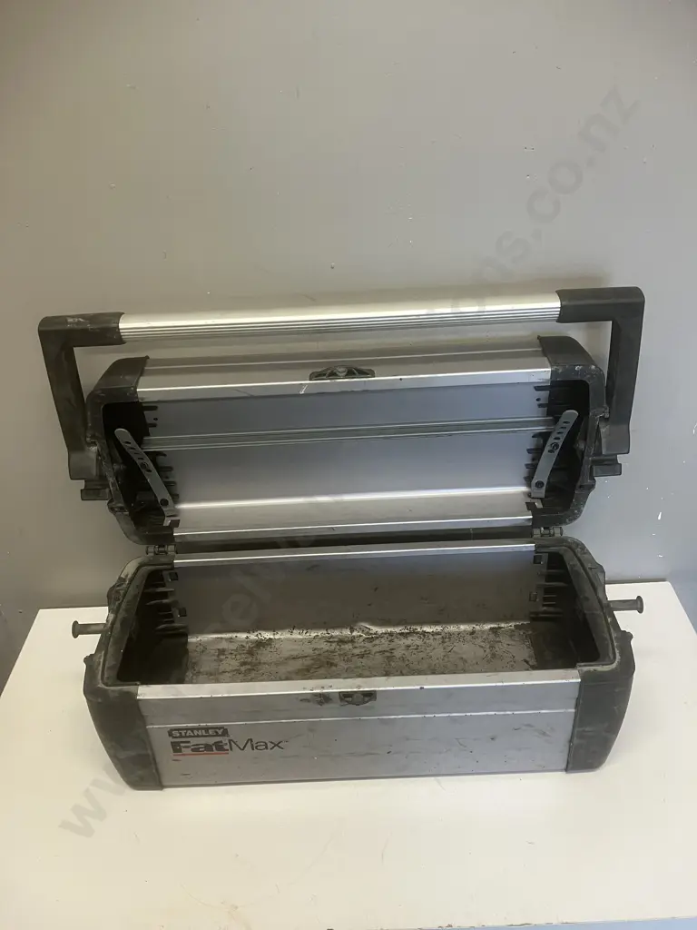 Stanley FatMax Toolbox, Handle Rotates To Lock, Lid Strap For Level,  Electric Drill, Grease Gun, Rubber Hammer Image 1++