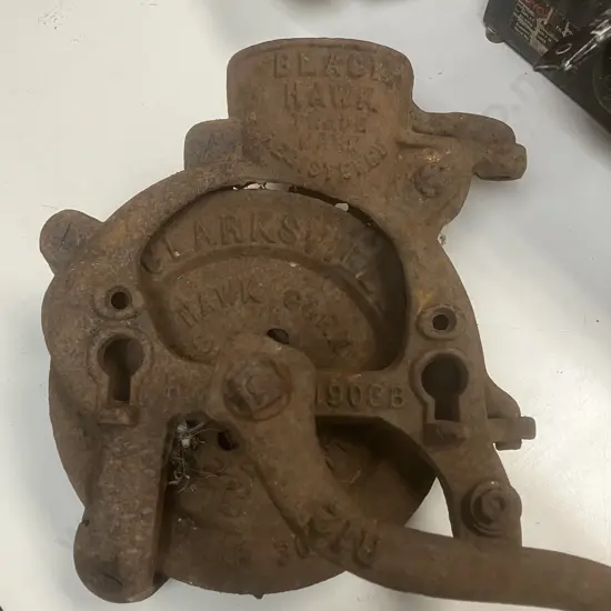 Antique Black Hawk 1903B Cast Iron Corn Sheller - A.H.Pitch Clarksville Tennesee (As Found Condition)