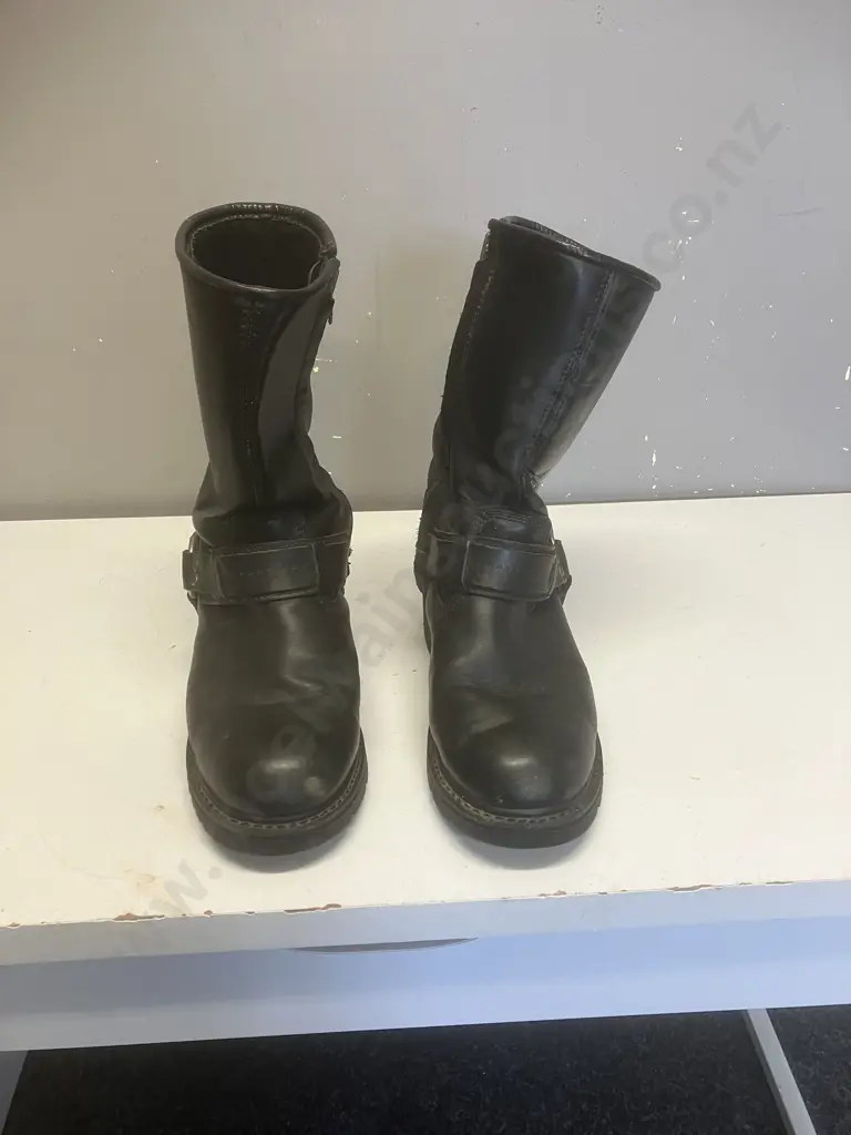 Johnny Reb Motorbike Boots Size 10 Image 1++