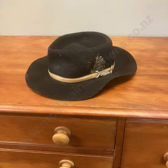 Vintage Fairline Fedora Western Hat 100% Wool Size 62 / XL - Made In Macau