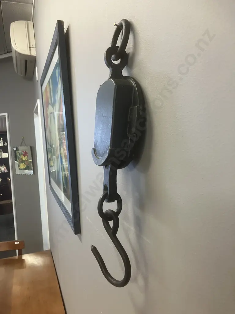 Antique Salter's Brass & Iron Spring Balance Silvesters Patent to Weigh 200 Lbs Made In England Image 1++