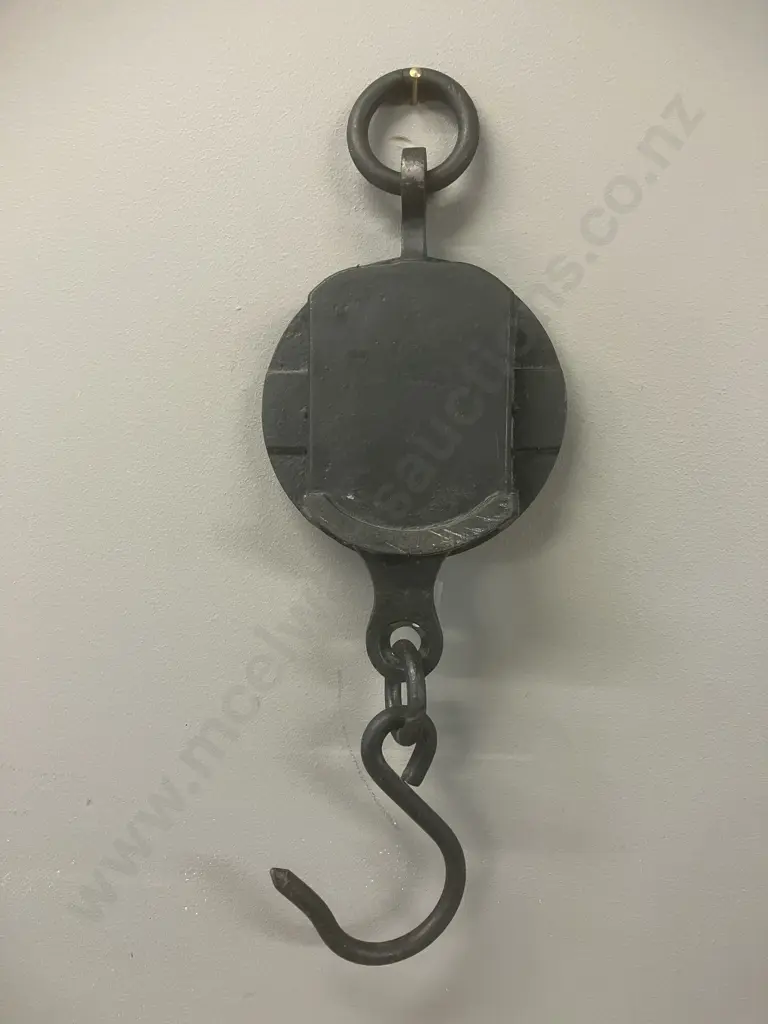 Antique Salter's Brass & Iron Spring Balance Silvesters Patent to Weigh 200 Lbs Made In England Image 1++