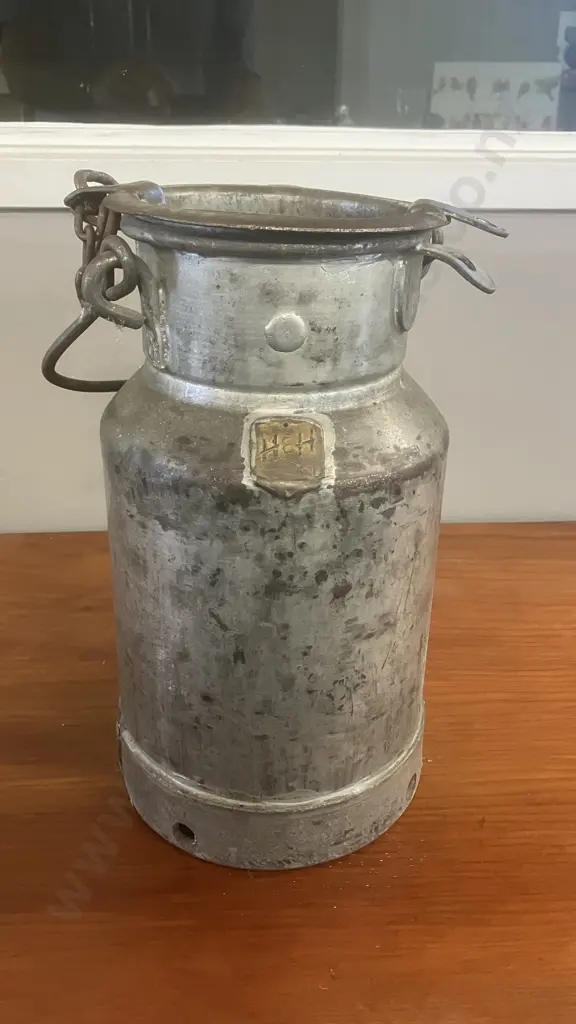 Rare H&H Vintage Metal Milk / Cream Can. 32 x 18cm Image 1++