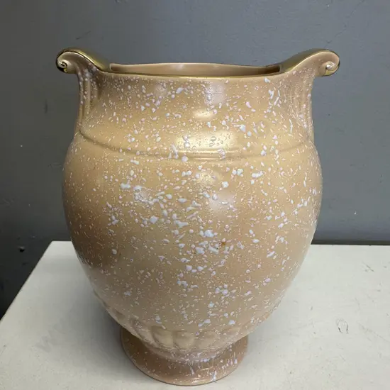 Art Deco Crown Devon Vase Splatter Pattern #m467 H20cm.