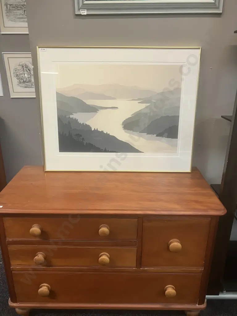Lawrence Leitch 'Queen Charlotte Sound' 29 / 115 Limited Edition Framed Print. 66 x 83cm Image 1++