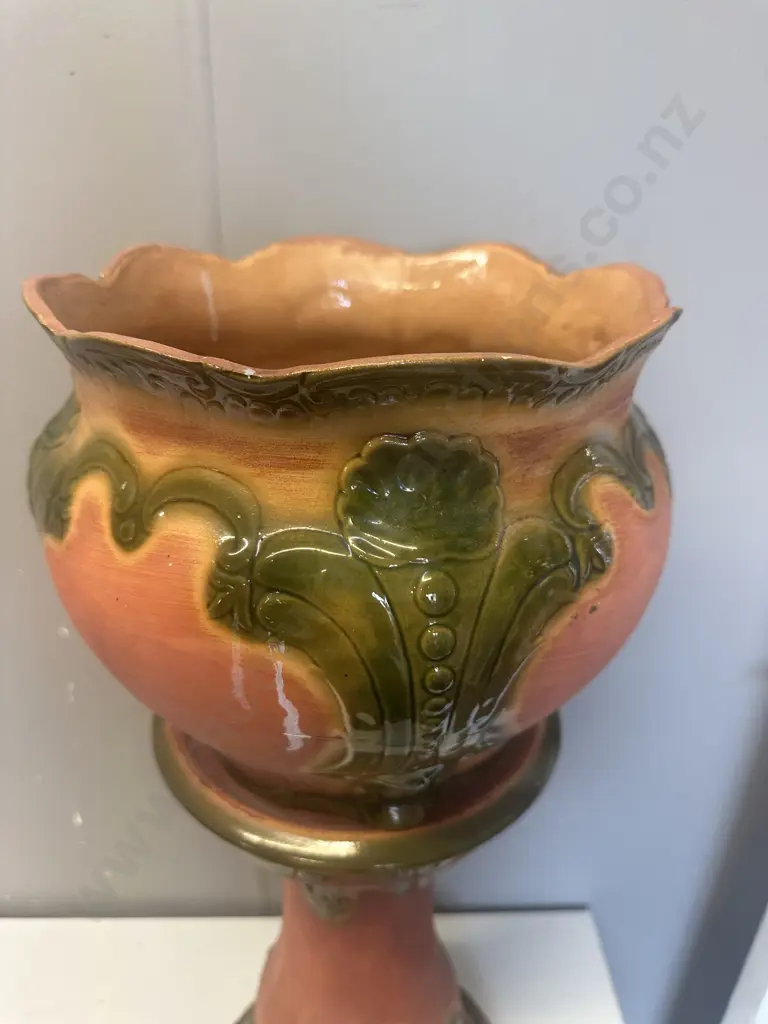 Vintage Jardinere & Pedestal. H66cm Image 1++