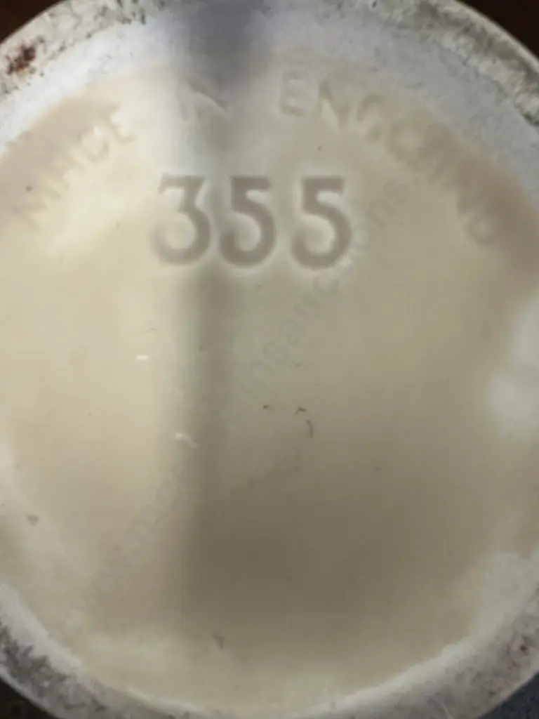 English Decorative Ceramic Pitcher Pastel Floral Wavy Line Patterns #355 Image 1++