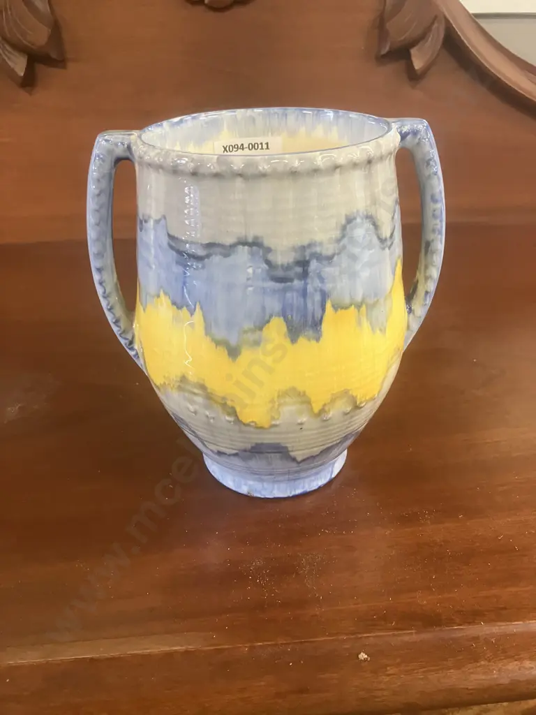 Beswick Art Deco Double Handled Vase 395, H15.5cm (As Found) Image 1++