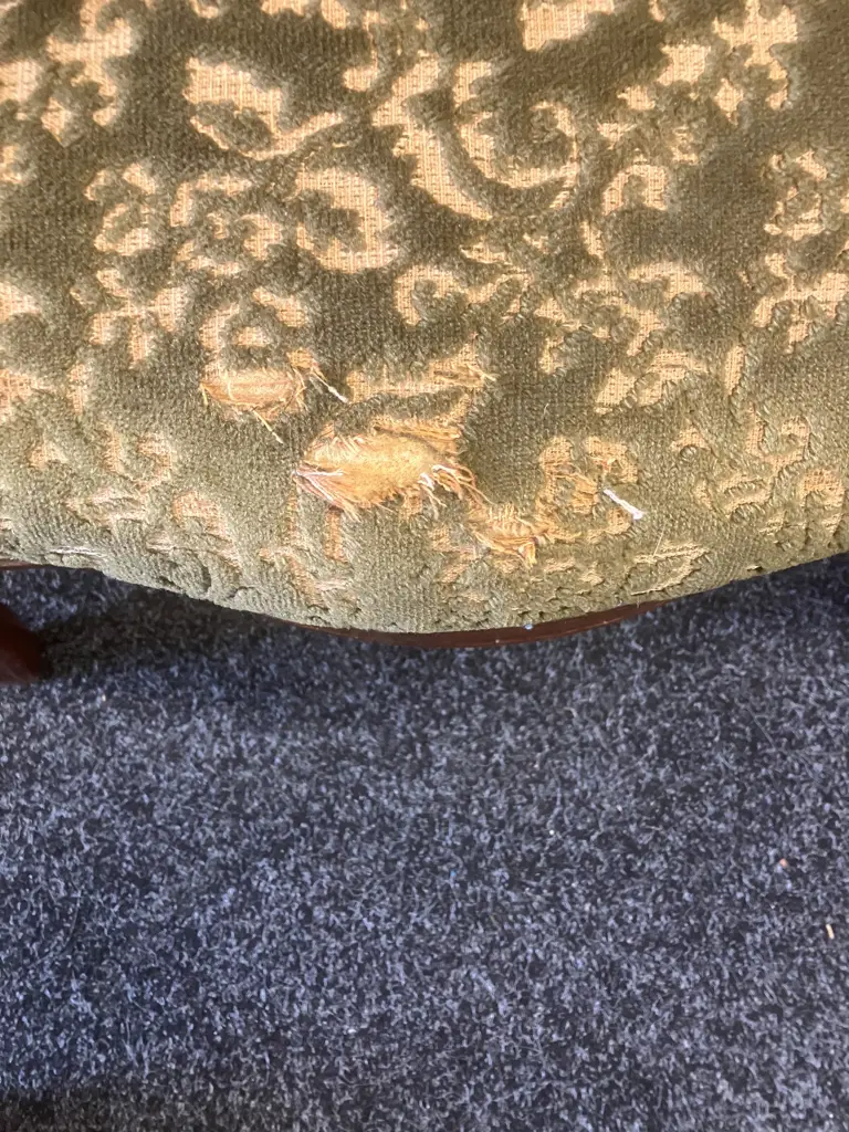 Pair of Victorian Parlour Chairs (Fabric on One Needs Repair) Image 1++