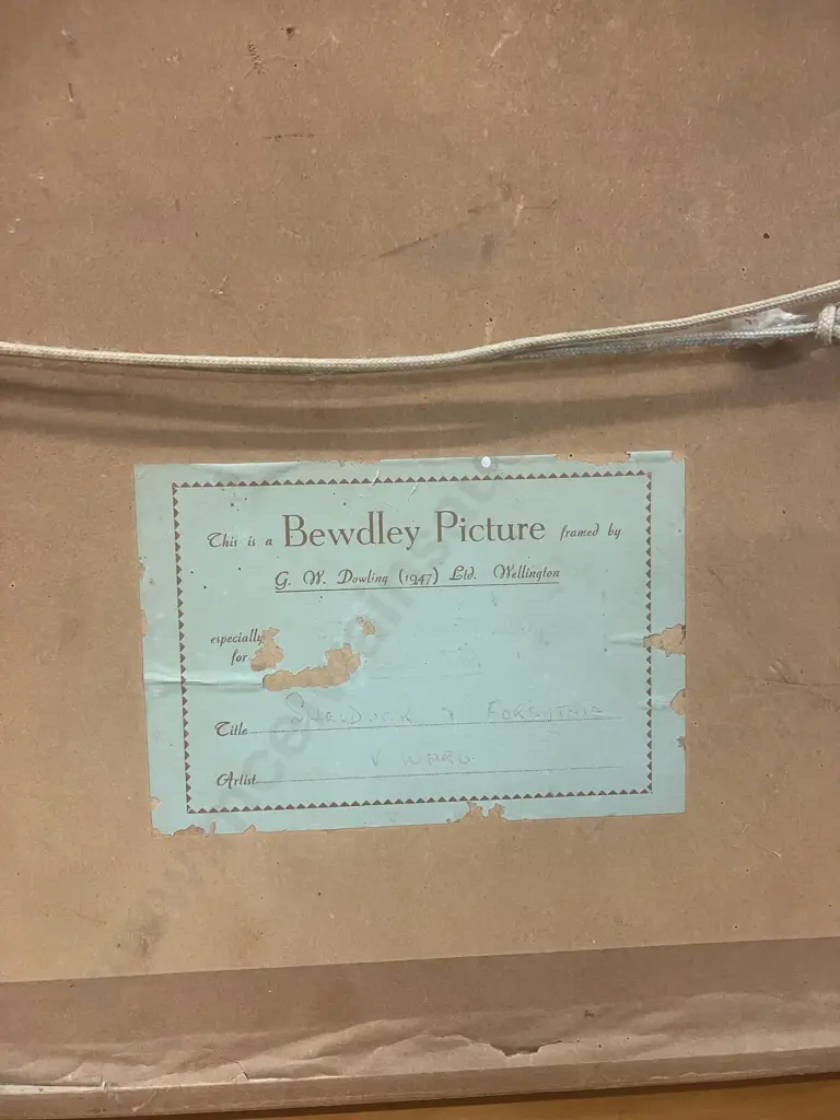 Vernon Ward "Shelduck & Forsythia" Mid Century Art Print, Framed 34 x 42cm Image 1++