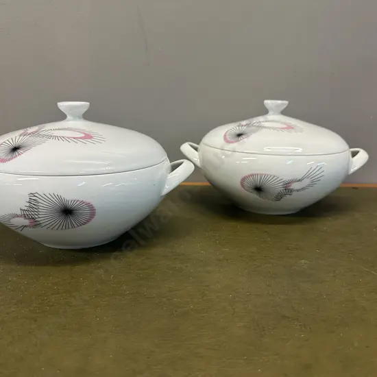 Pair Of Arzberg Lidded Serving Dishes