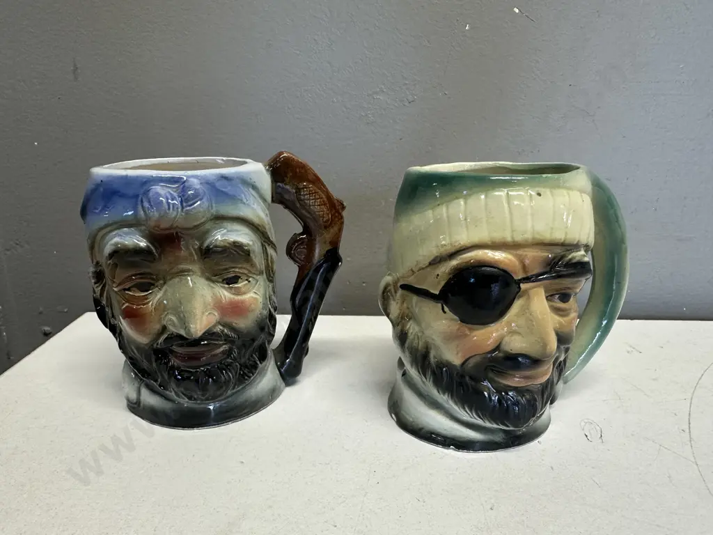 Vintage Toby Jugs x2 Pirate Themed Image 1++