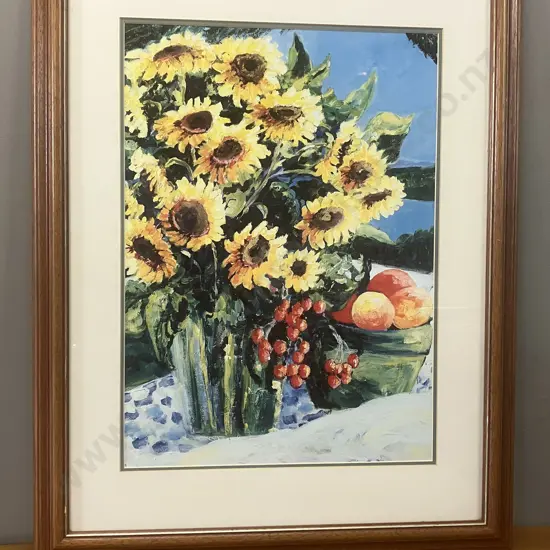 Nell Revel-Smith "Sunflowers" Framed Art Print. 69 x 54cm