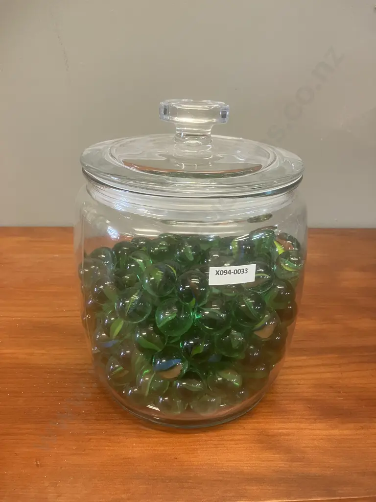 Glass Jar With Marbles Image 1++