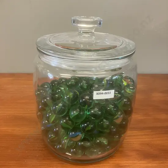 Glass Jar With Marbles