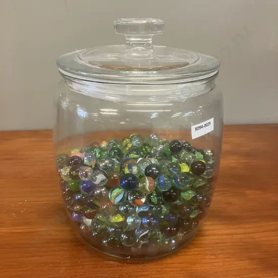 Glass Jar With Marbles