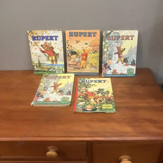 RUPERT ANNUALS, Published by Daily Express - 1961, 2 x 1962,1973 & 1978, Hardcover