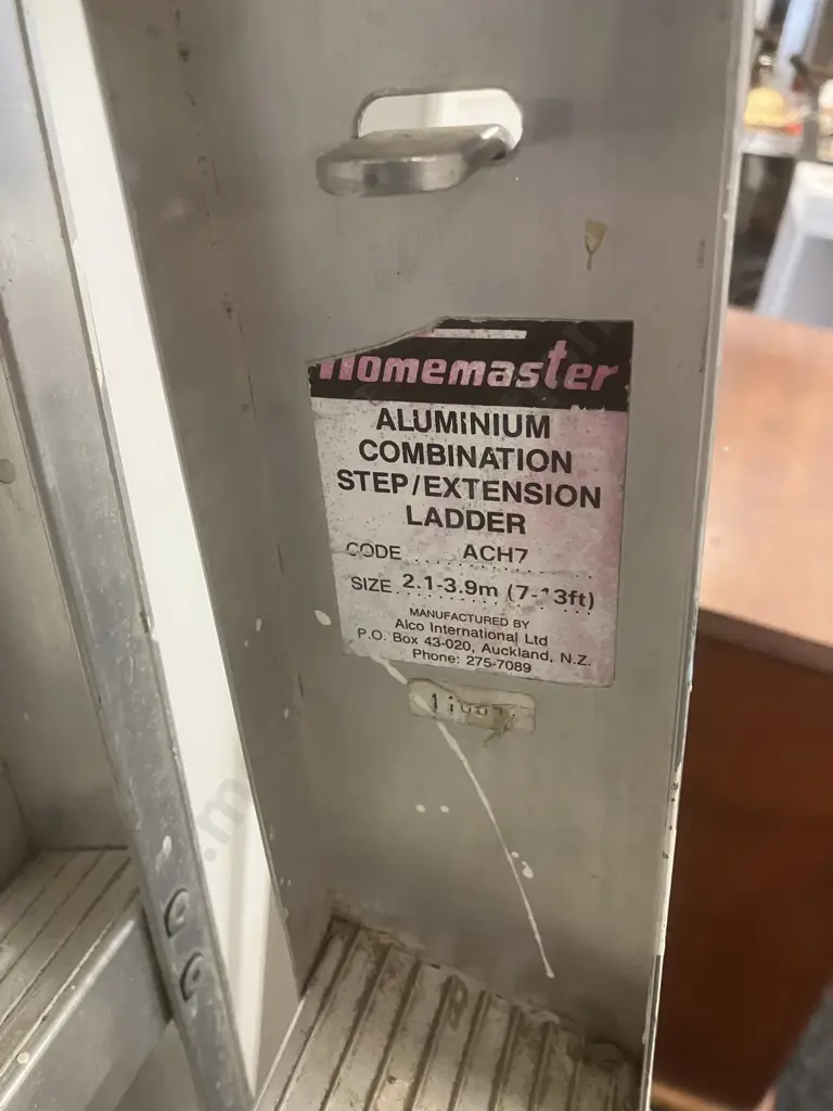Alco Homemaster Aluminum Combination Step / Extension Ladder. 2.1m - 3.9m Image 1++
