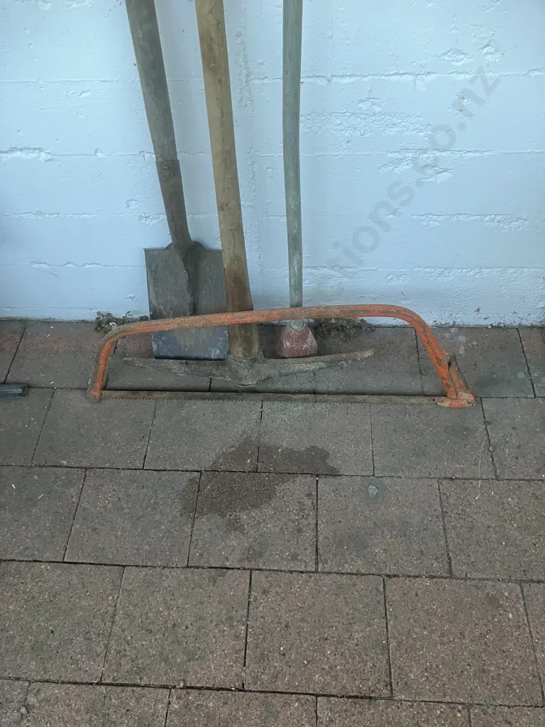 Wooden Handle Square Mouth Shovel & Pick, Steel Handle Rammer & Large Saw Image 1++