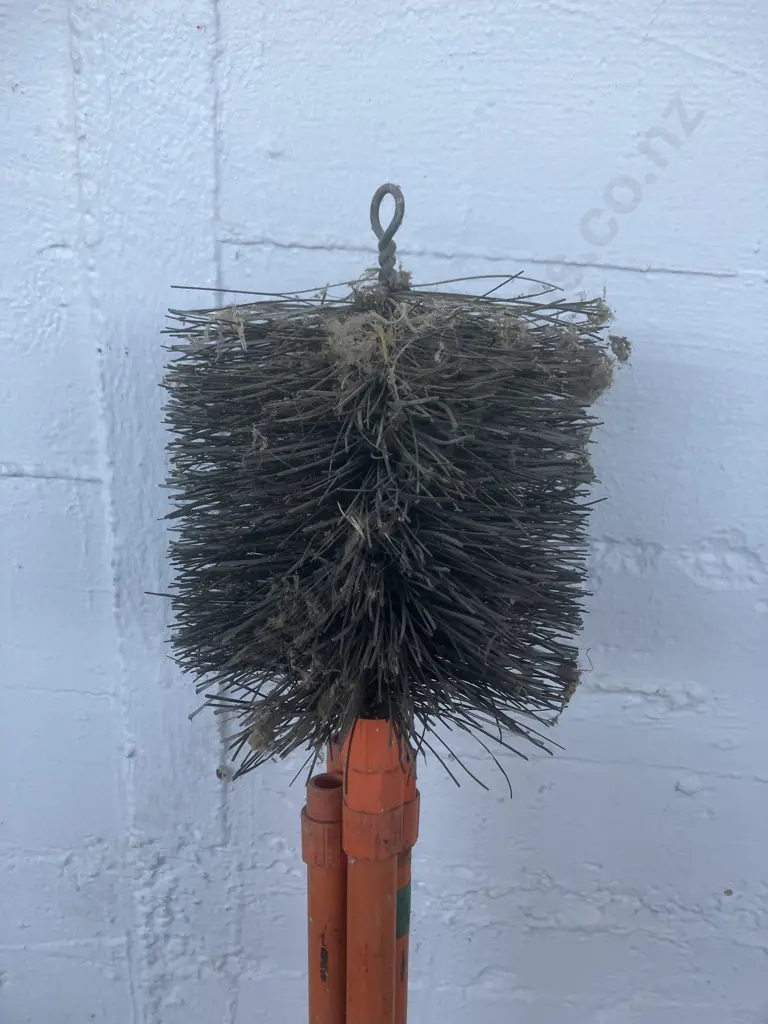 Flue Chimney Cleaning Brush. 1.2m With 3 Extensions, 15cm Brush Head Image 1++