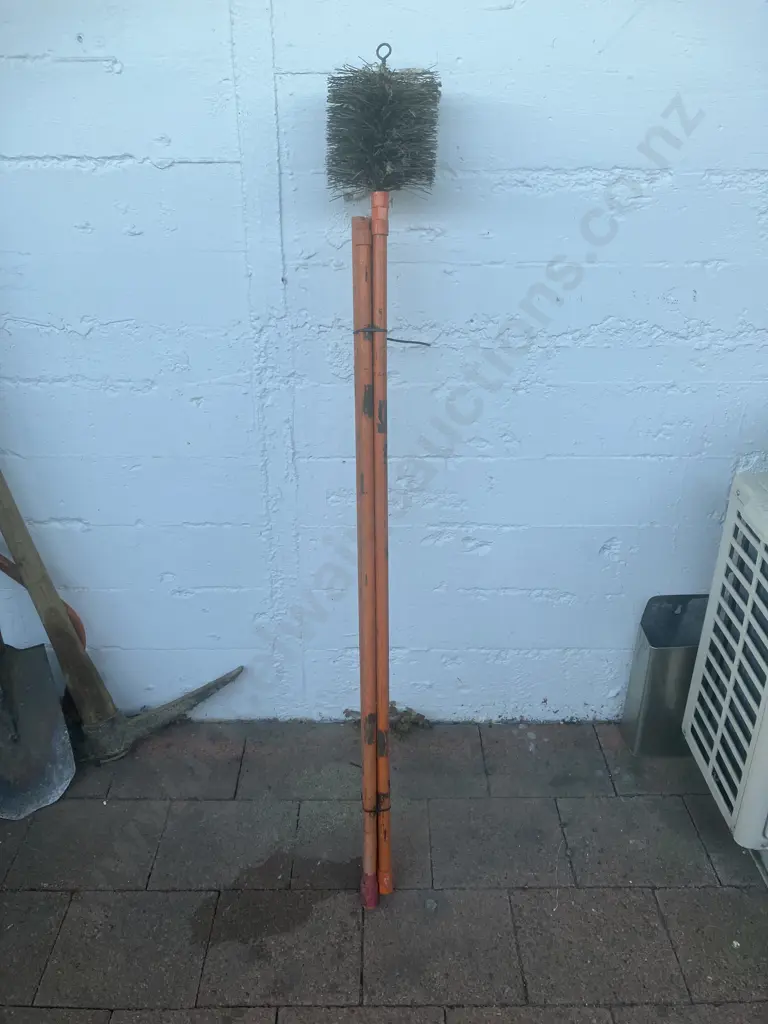 Flue Chimney Cleaning Brush. 1.2m With 3 Extensions, 15cm Brush Head Image 1++