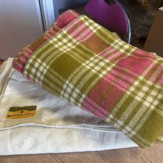 Vintage Woollen Blankets x3 Including Chateau & Prestige
