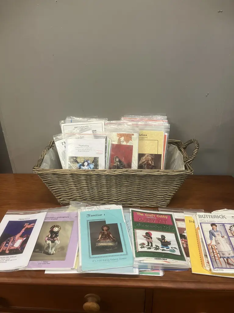 Assorted Patterns In Cane Basket Image 1++