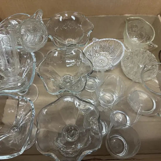 Assorted Crystal Glass Items Etc
