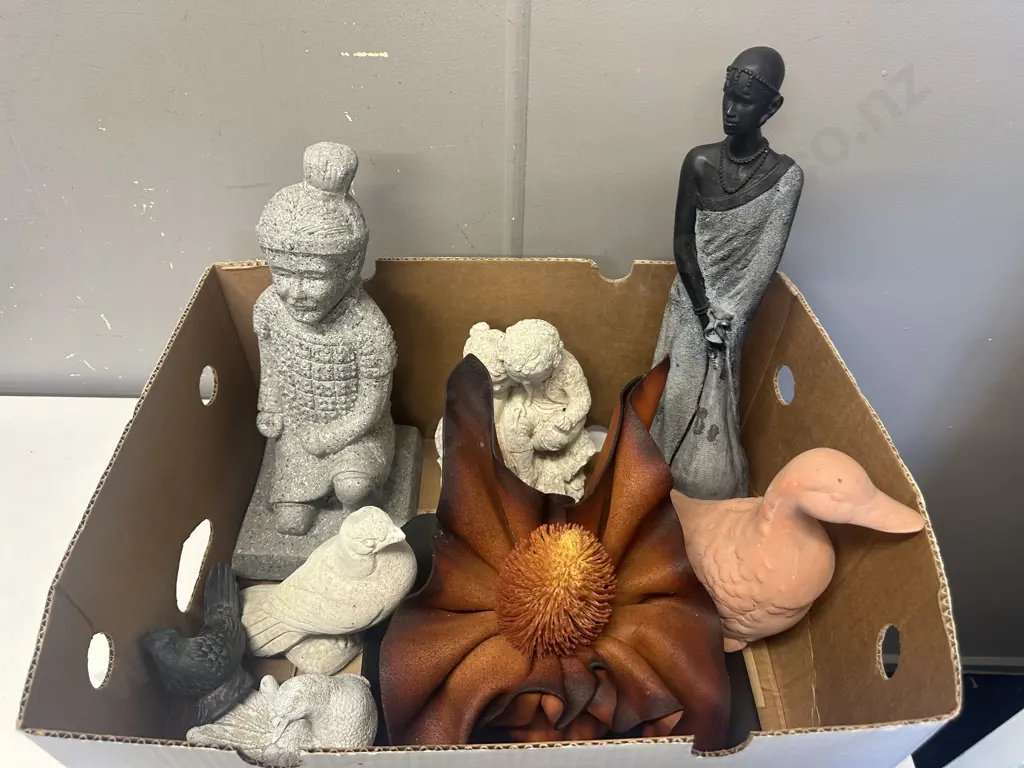 Box Lot Bird Ornaments, Figurine Etc. Image 1++