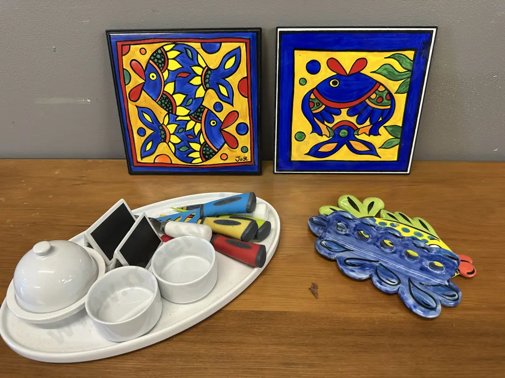 Lemon Zebra Designs Wall Tiles, Fish Tooth Brush Holder Etc Image 1++