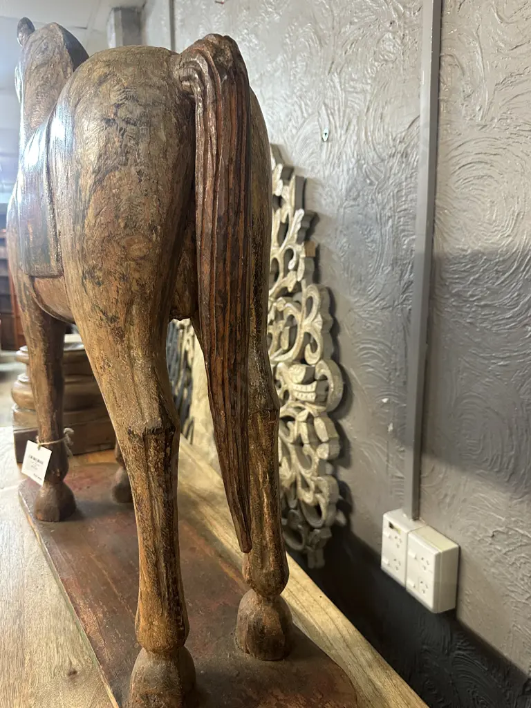 Trojan Wooden Horse. H87 W80 D21.5cm Image 1++