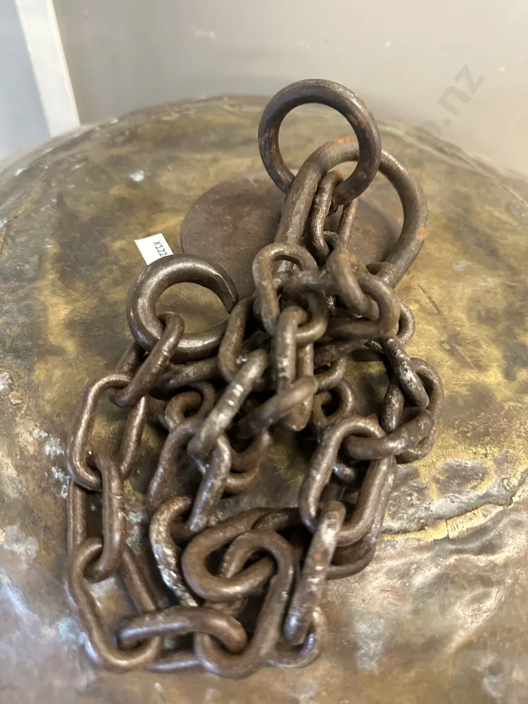 Large Brass Lampshade. 33 x 63cm Image 1++