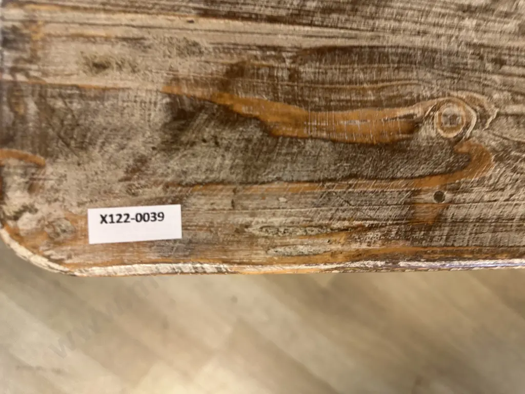 Vintage Indian Handcrafted Mango Wood 2 Drawer Bedside. H60.5 W61 D34cm Image 1++