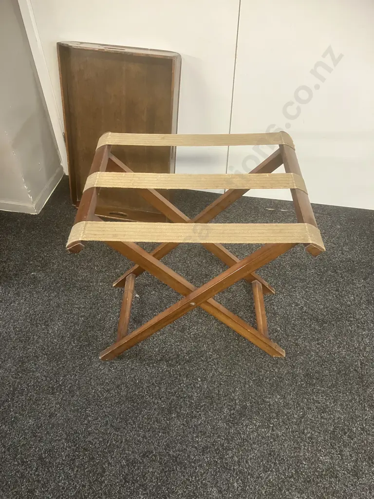 Antique 19th Century Oak Butlers Tray & Stand. H79 W72 D50cm Image 1++