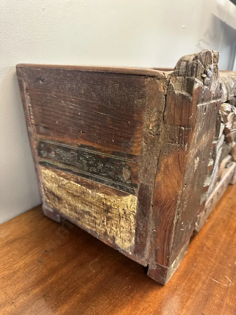 Reclaimed Wooden Panel Planter. H27 W41 D27.5cm Image 1++