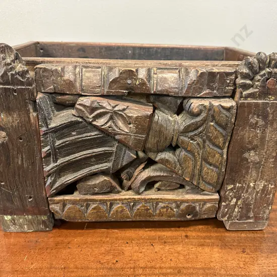 Reclaimed Wooden Panel Planter. H27 W41 D27.5cm