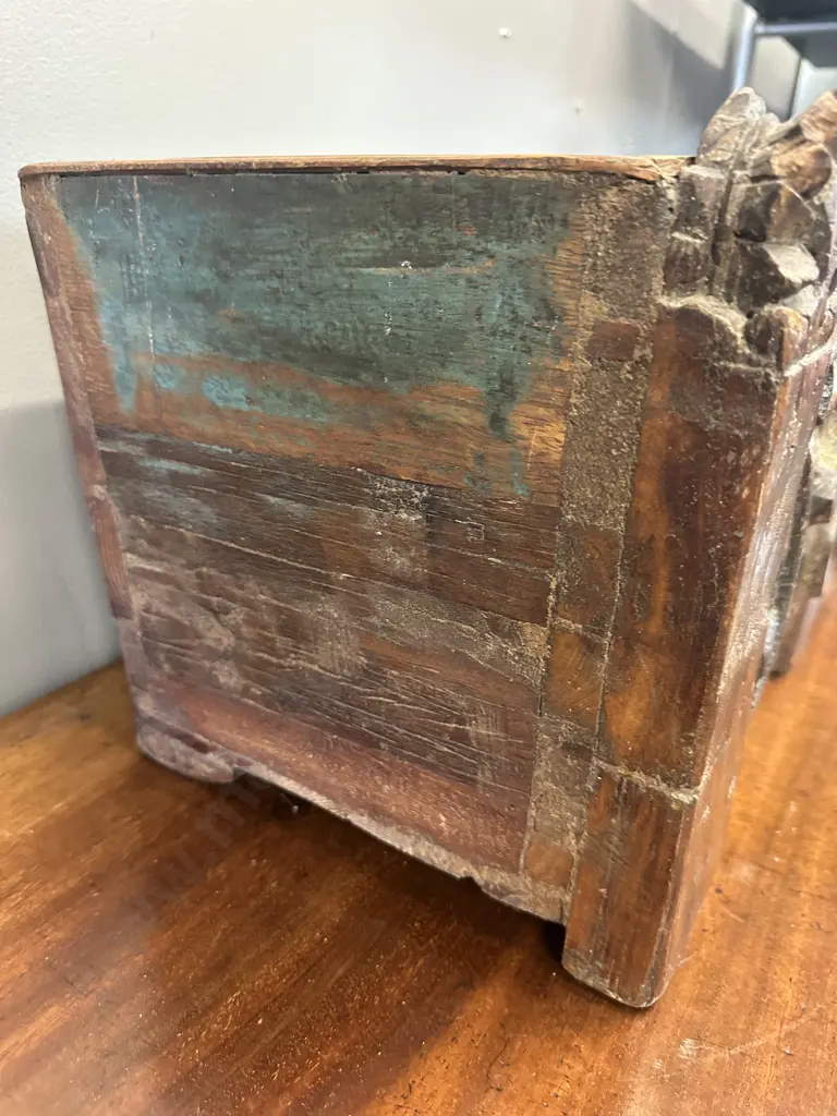 Original Wooden Panel Planter. H27 W33.5 D26cm Image 1++