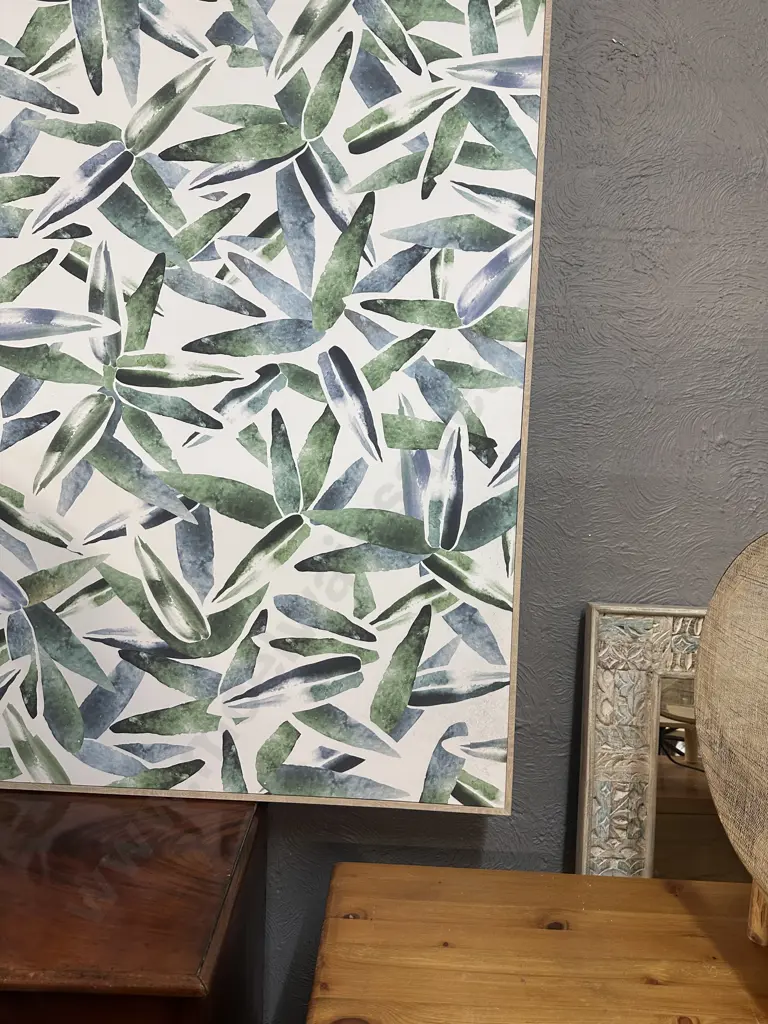 Large Leaf Artwork Wall Hanging. H102 W142 D4.5cm Image 1++