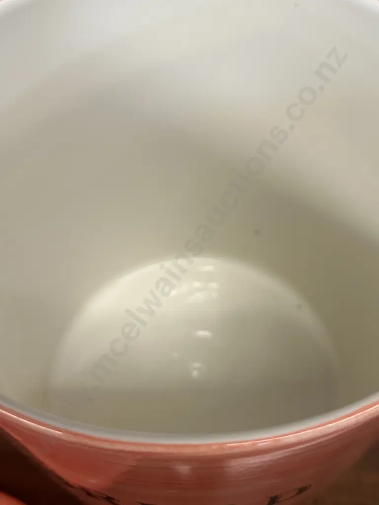 Large Ceramic Orange Striped 'Bread' Lidded Cannister Image 1++