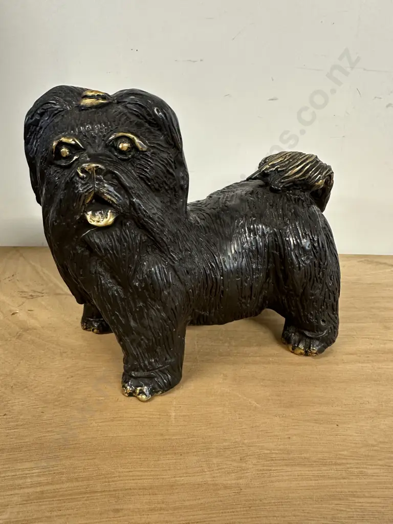 Bronze Terrier Dog Figurine H17cm. Image 1++