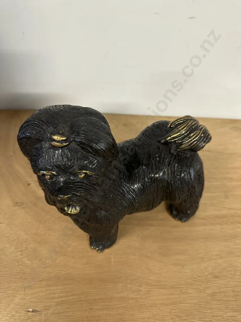 Bronze Terrier Dog Figurine H17cm. Image 1++