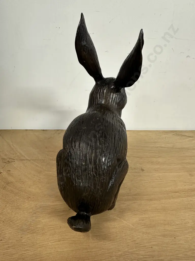 Bronze Sitting Hare Figurine H22cm. Image 1++